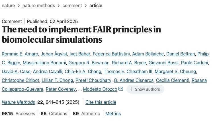 FAIR Principles in Biomolecular Simulations